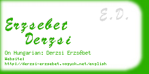 erzsebet derzsi business card