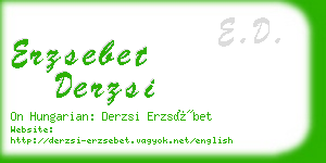 erzsebet derzsi business card